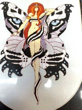 RARE Tigerfly Cross-Stitch Pattern By Fanta Cat Designs  Fantasy Fairy Motif